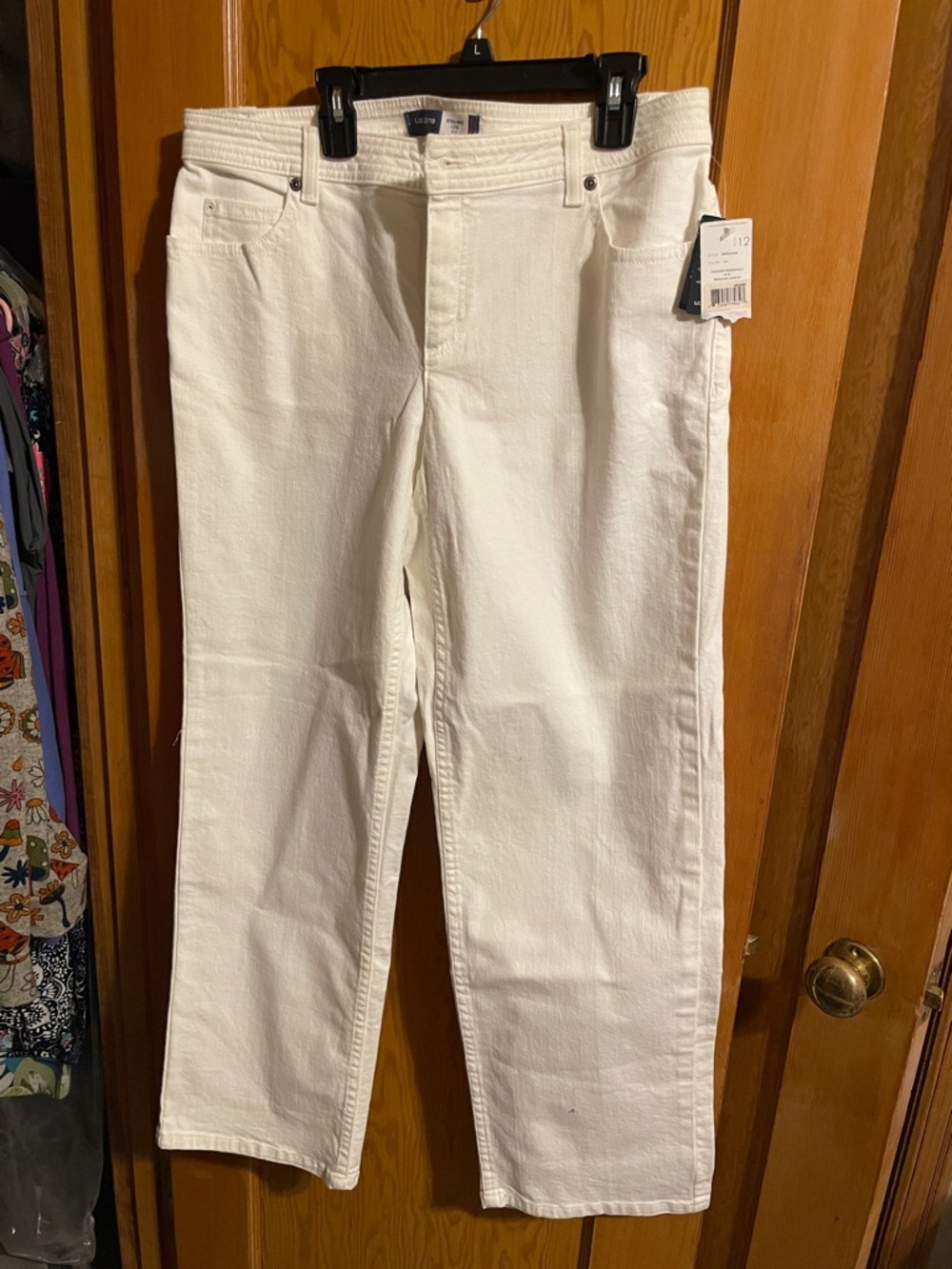 Liz Claiborne White Straight-Leg Women's Jeans